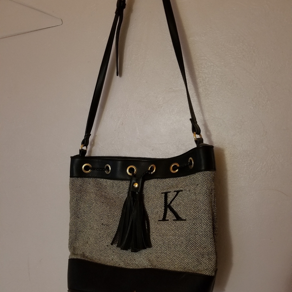 Monogrammed bag with strap